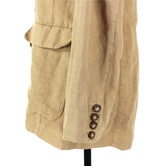 Alex Mill Non Suit Linen Blazer NEW Vintage Khaki Lightweight 3 Button Jacket XS - Picture 5 of 8